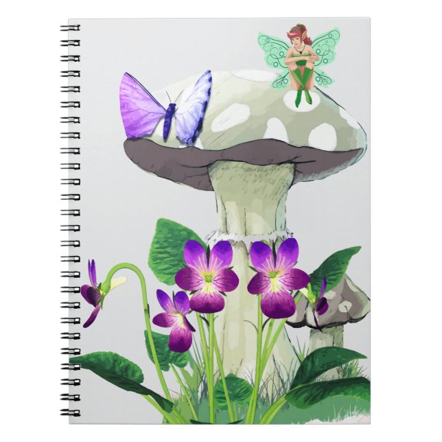 Fantasy Fairy Notebook 6,5 x 8,75 tum Anteckningsbok (Framsidan)