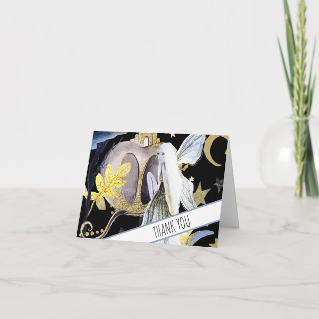 *~* Fantasy Fairy Pumpkin Baby Shower-Tack Tack Kort (Framsida)