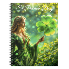 Fantasy Fairy St Patrick Day Irish Folklore art Anteckningsbok