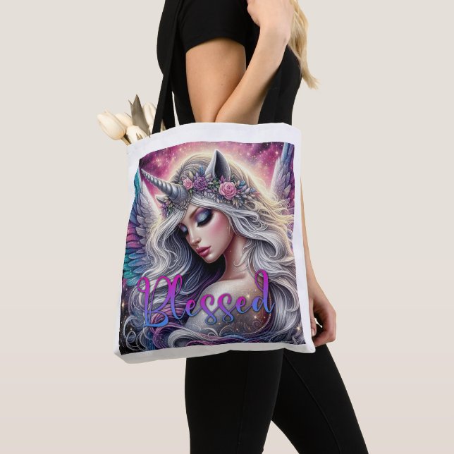 Fantasy Fairy Tote Bag Blad Art Tygkasse (Närbild)