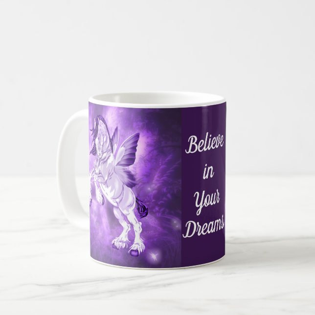 Fantasy Fairy Winged Clydesdale Horse Kaffemugg (Framsida vänster)