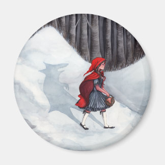 Fantasy Fairytale Art Magnet - Varg inom
