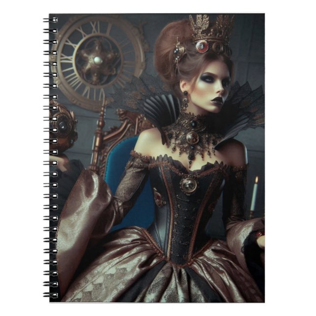 Fantasy Fairytale Elegant Evil Queen Anteckningsbok (Framsidan)