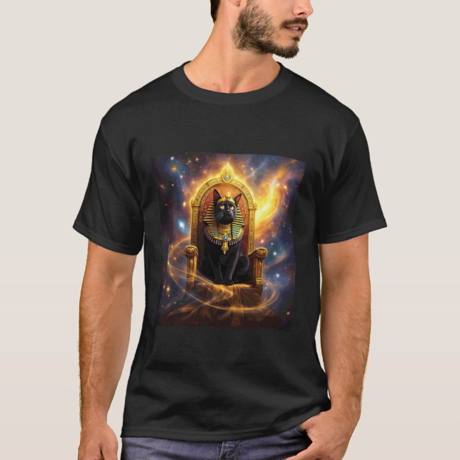 Fantasy farao kunglig katt t shirt (Framsida)