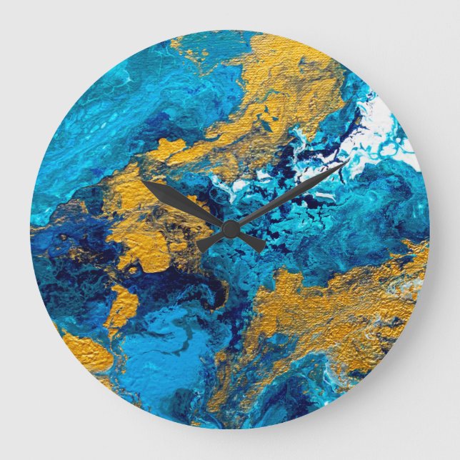 Fantasy Färg: Konstnärlig bakgrund för Abstrakt. Stor Klocka (Framsida)