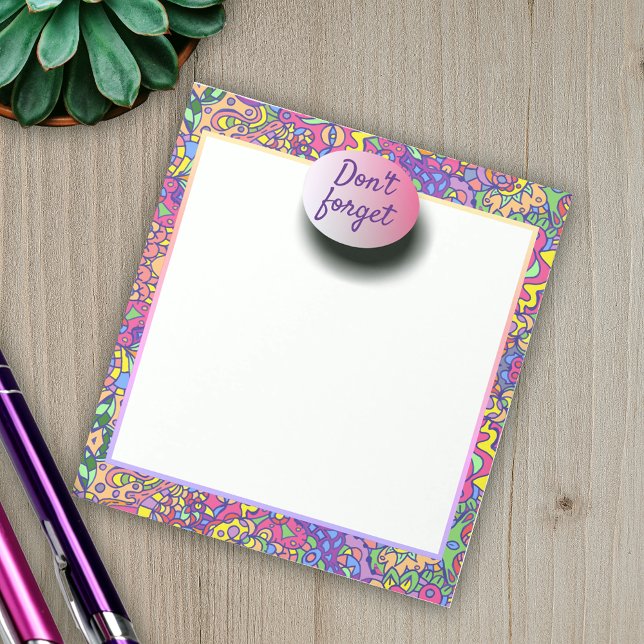 Fantasy, färglös Girly Hip Doodles Fantasy Glöm in Anteckningsblock (Skapare uppladdad)