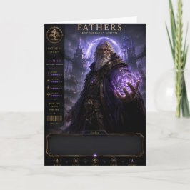 Fantasy Fars dag Trollkarl Välkomstkort Kort