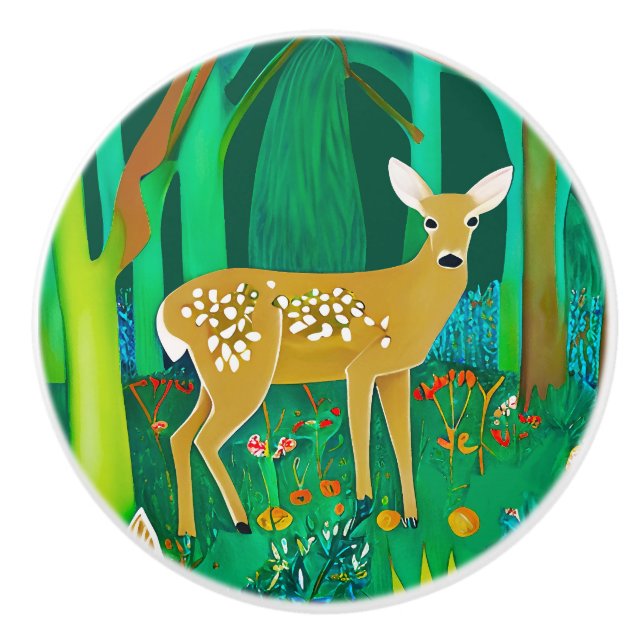 Fantasy Fawn in a Fantasy Forest Setting Knopp (Framsidan)