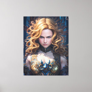 Fantasy Female, vacker, Mystical Fantasy Canvastryck