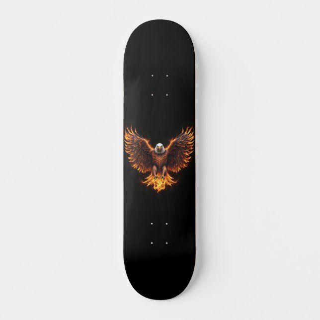 Fantasy Fire Eagle Mini Skateboard Bräda 18,5 Cm (Framsida)