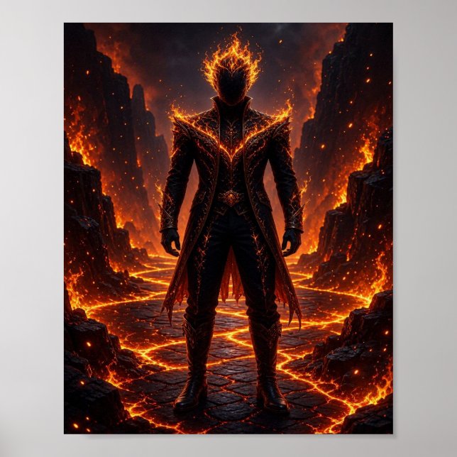 Fantasy Fire Infernal Väktare Poster (Framsidan)