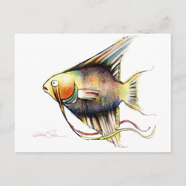 Fantasy Fish: Angelo-postkort Vykort (Framsida)