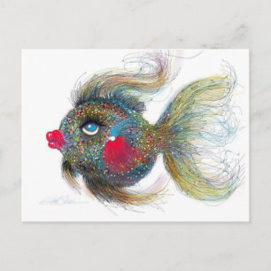 Fantasy Fish: Kissiefish Post Card Vykort