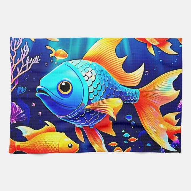 Fantasy Fish Simma Design Kökshandduk (Horisontell)