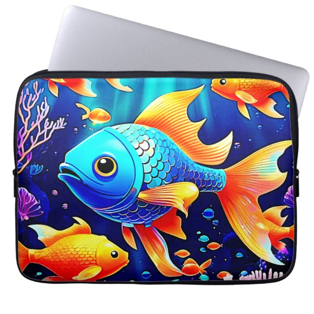 Fantasy Fish Simma Design Laptop Fodral (Framsidan)