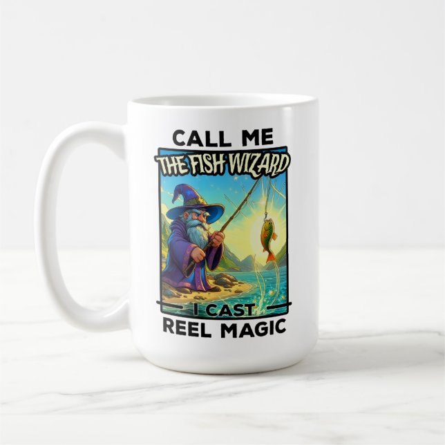 Fantasy FishWizard - Reel Magic Kaffemugg (Vänster)