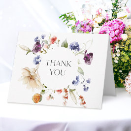 Fantasy Floral Elegant Thank You Tack Kort