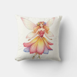 Fantasy Flower Fairy Rosa Pillow Kudde