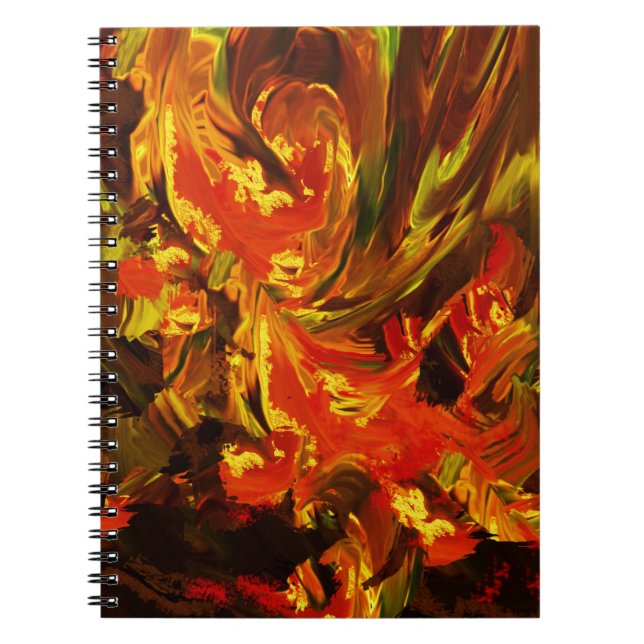Fantasy Flowers Anteckningsbok Med Spiral (Framsidan)