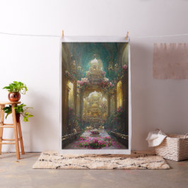 Fantasy Flowers Church - Fabric Tyg