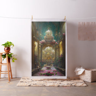 Fantasy Flowers Church - Fabric Tyg