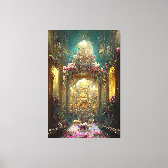 Fantasy Flowers Church - Wrapped Canvas (Framsida)