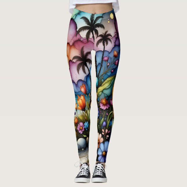 Fantasy Flowers Leggings (Framsida)
