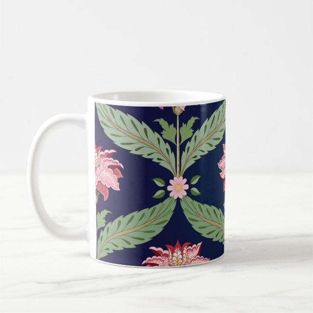 Fantasy Flowers: Mörk Indian Motifs Kaffemugg (Vänster)
