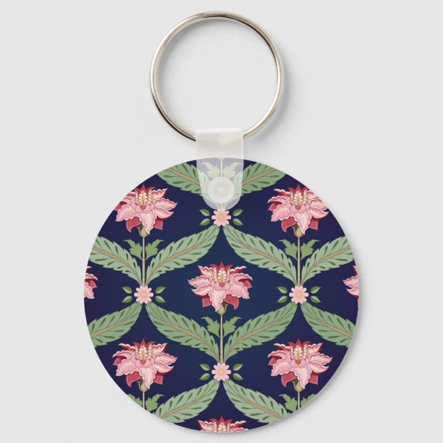 Fantasy Flowers: Mörk Indian Motifs Nyckelring (Framsida)