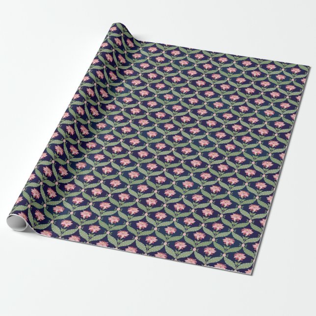Fantasy Flowers: Mörk Indian Motifs Presentpapper (Utrullad)