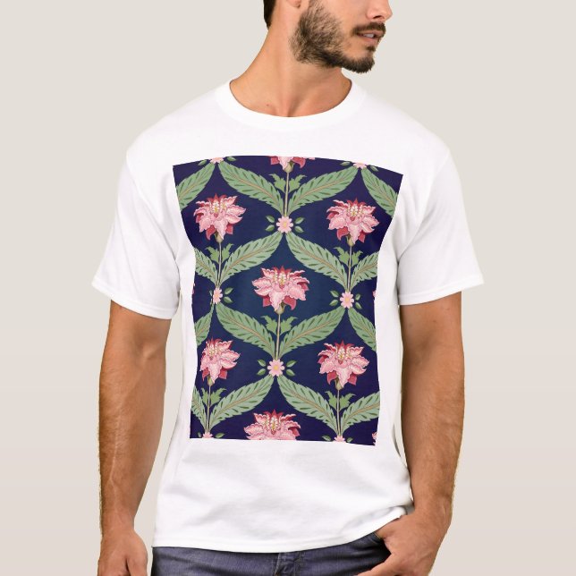 Fantasy Flowers: Mörk Indian Motifs T Shirt (Framsida)