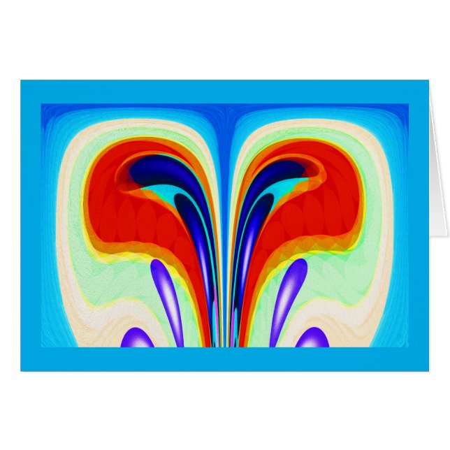 Fantasy fontän hälsningskort (Framsidan Horizontal)