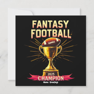 Fantasy Football 2025 Rolig Champ Football-design Inbjudningar