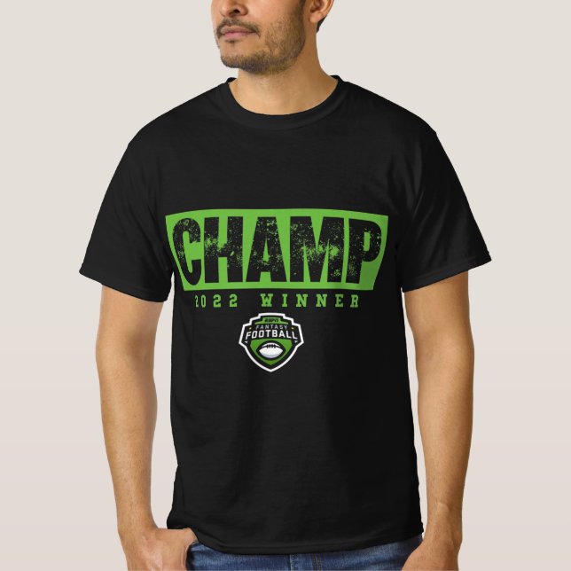 Fantasy Football Champ Tjugotvå Winner T Shirt (Framsida)