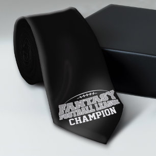 Fantasy Football Champion - Black and Silver Grått Slips
