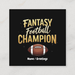 Fantasy Football Champion dominerar som en Pro Fyrkantigt Visitkort