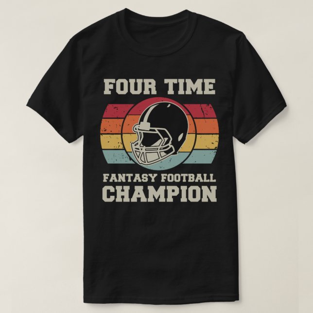 Fantasy Football Champion fyra gånger T Shirt (Design framsida)