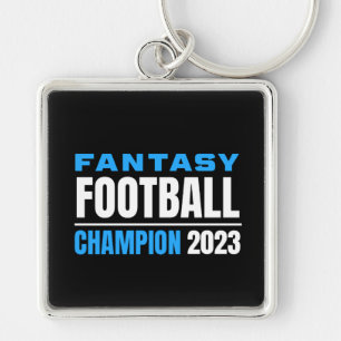 FANTASY FOOTBALL CHAMPION FYRKANTIG SILVERFÄRGAD NYCKELRING