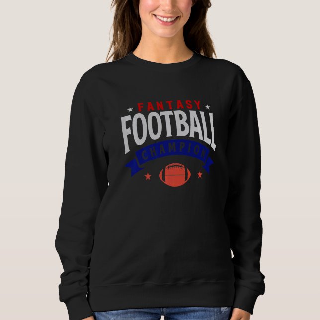 Fantasy Football Champion Red White And Blue T Shirt (Framsida)