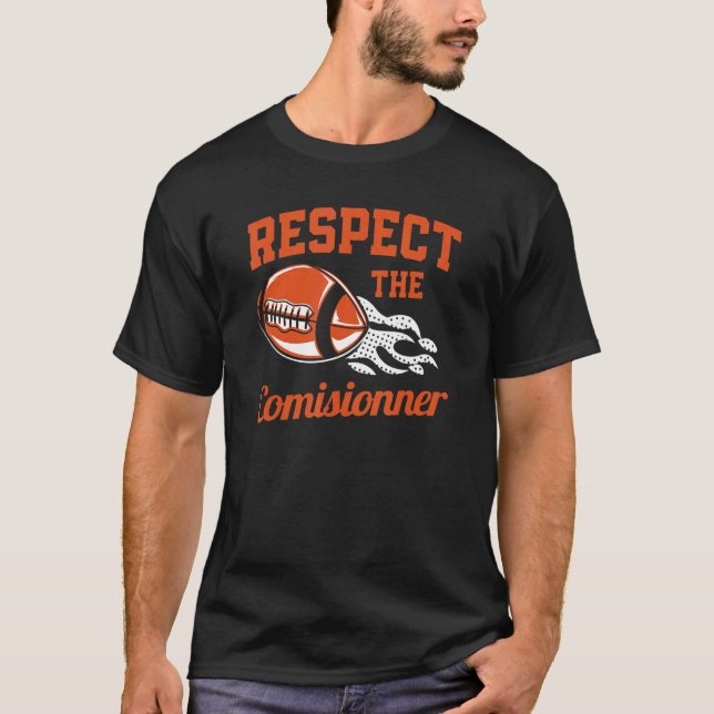 Fantasy Football Champion respekterar kommissionär T Shirt (Framsida)