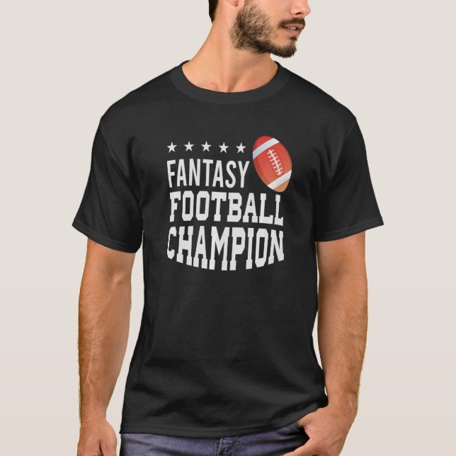 Fantasy Football Champion T Shirt (Framsida)