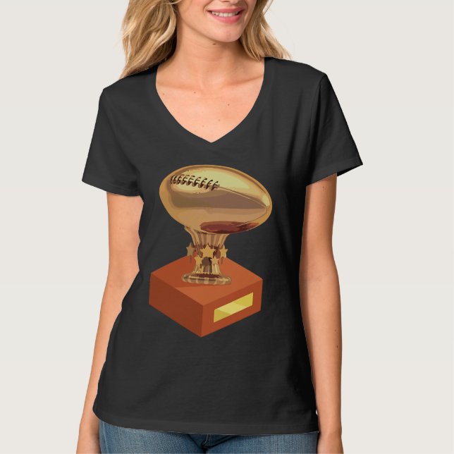 Fantasy Football Champion Trophy T T Shirt (Framsida)