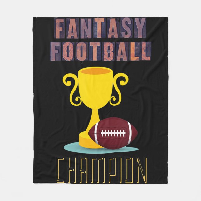 Fantasy Football Champion Trophy Winner Fleecefilt (Framsidan)