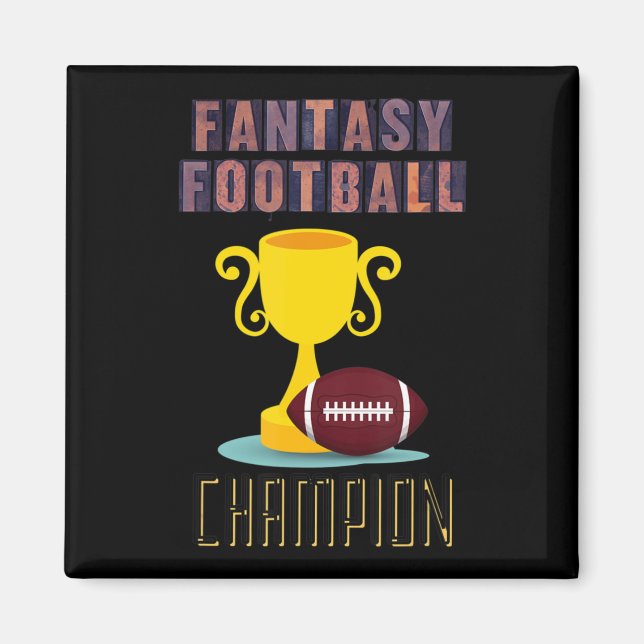 Fantasy Football Champion Trophy Winner Magnet (Framsidan)