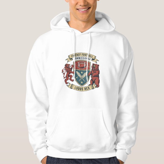 Fantasy Football Commissioner | Funny League Champ Hoodie (Framsida)