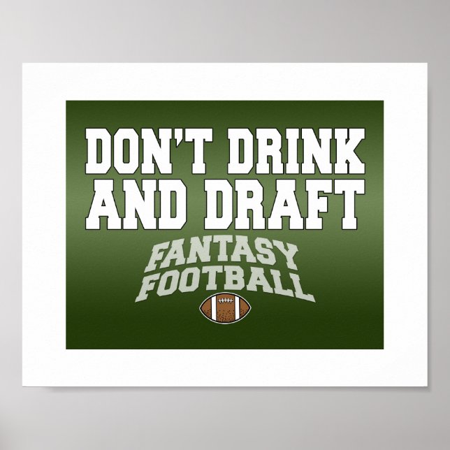 Fantasy Football - Drick Inte och Drafta Poster (Framsidan)