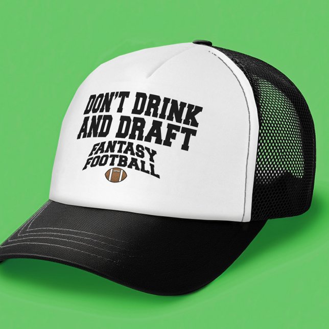 Fantasy Football Drink and Draft Keps (Fantasy Football Trucker Hat)