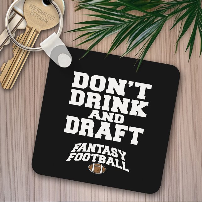 Fantasy Football Drink and Draft Nyckelring (Personalized keychain - Fantasy Football)