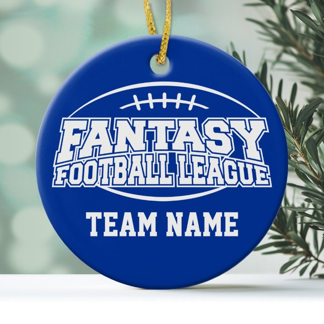 Fantasy Football (Fantasy) - Lönsam sportgåva Julgransprydnad Keramik (Personalized Christmas Ornament - Fantasy Football League)