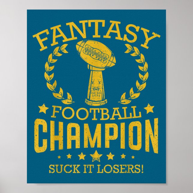 Fantasy Football Funny Champ Chamon  Poster (Framsidan)